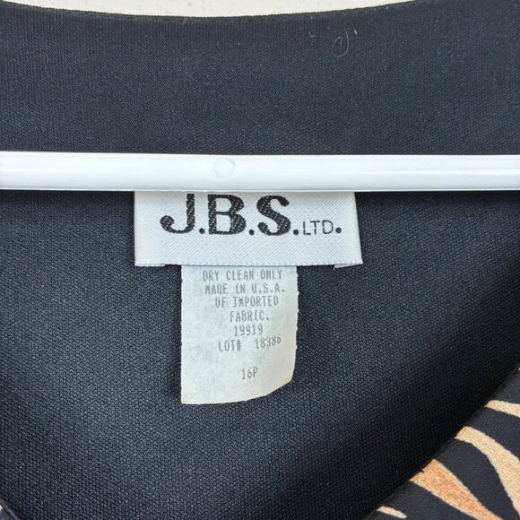 VTG J.B.S. LTD Animal Print Skirt Set Size 16P Retro - Picture 3 of 12